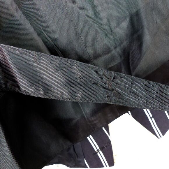 Pentagramma Vest Men 50 40 US Black White Pinstripe Button Front Waistcoat Italy - Picture 11 of 14